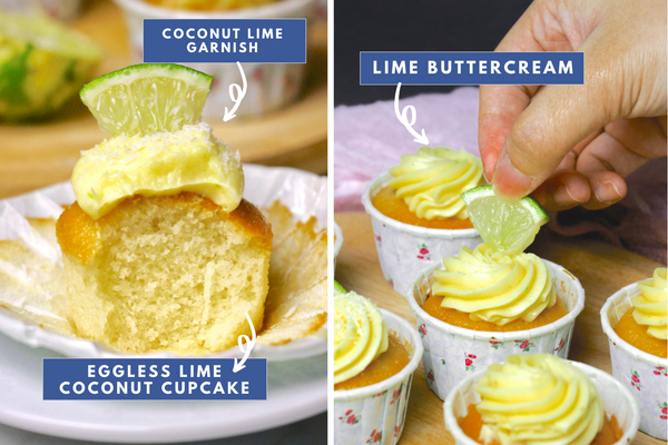 RECIPE: Get into the Summer Mood with These Eggless Lime Coconut Cupca - Bakestarters