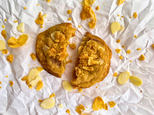 Crunch & Choc Craze | Cornflakes, Milk Choc, & Almonds Cookies (~20 cookies)