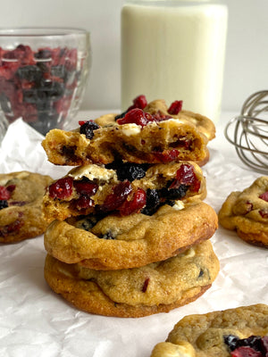 Berry Bliss | Blueberries, Cranberries, & White Chocolate Cookies (~20 cookies)