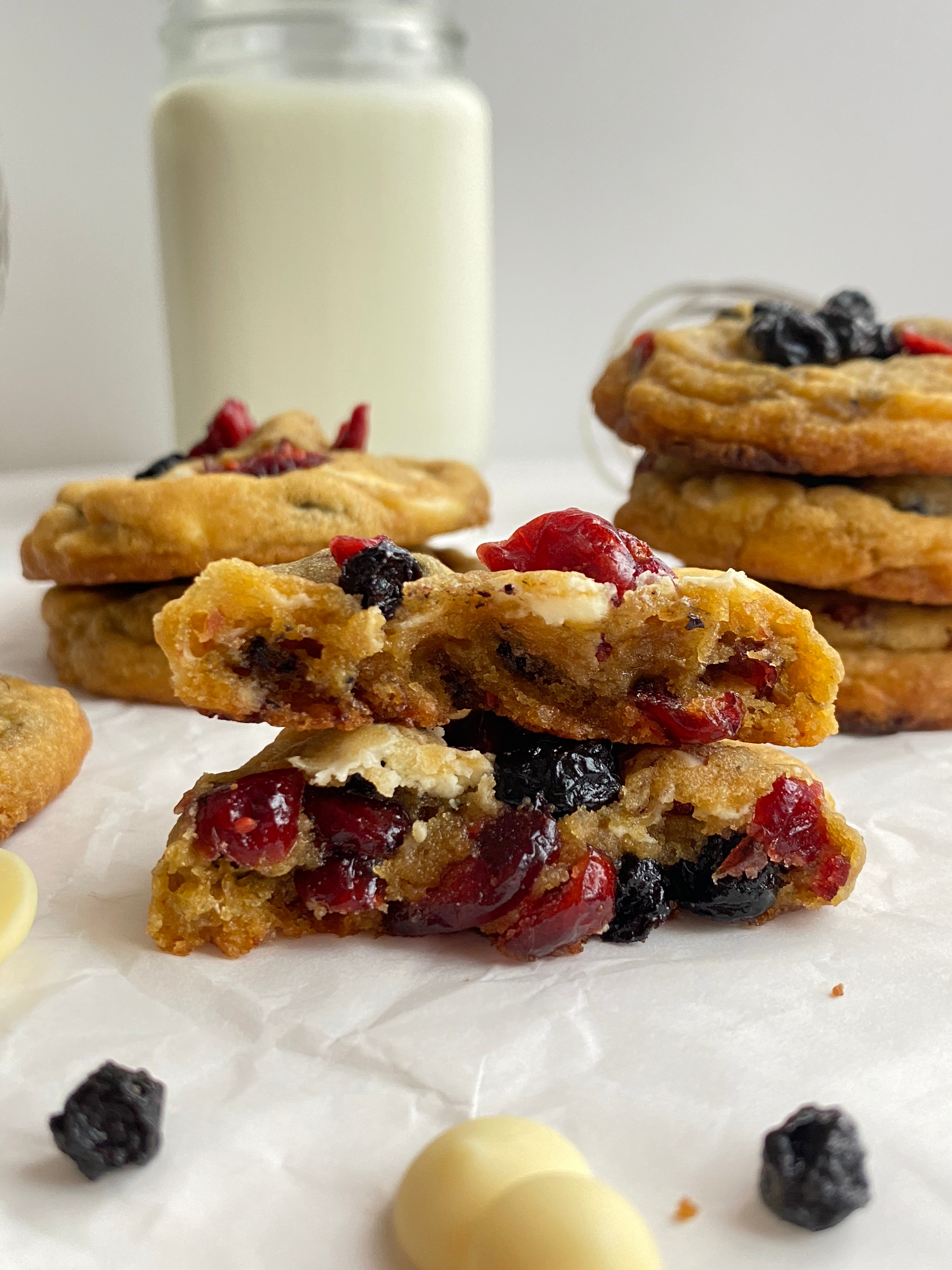 Berry Bliss | Blueberries, Cranberries, & White Chocolate Cookies (~20 cookies)