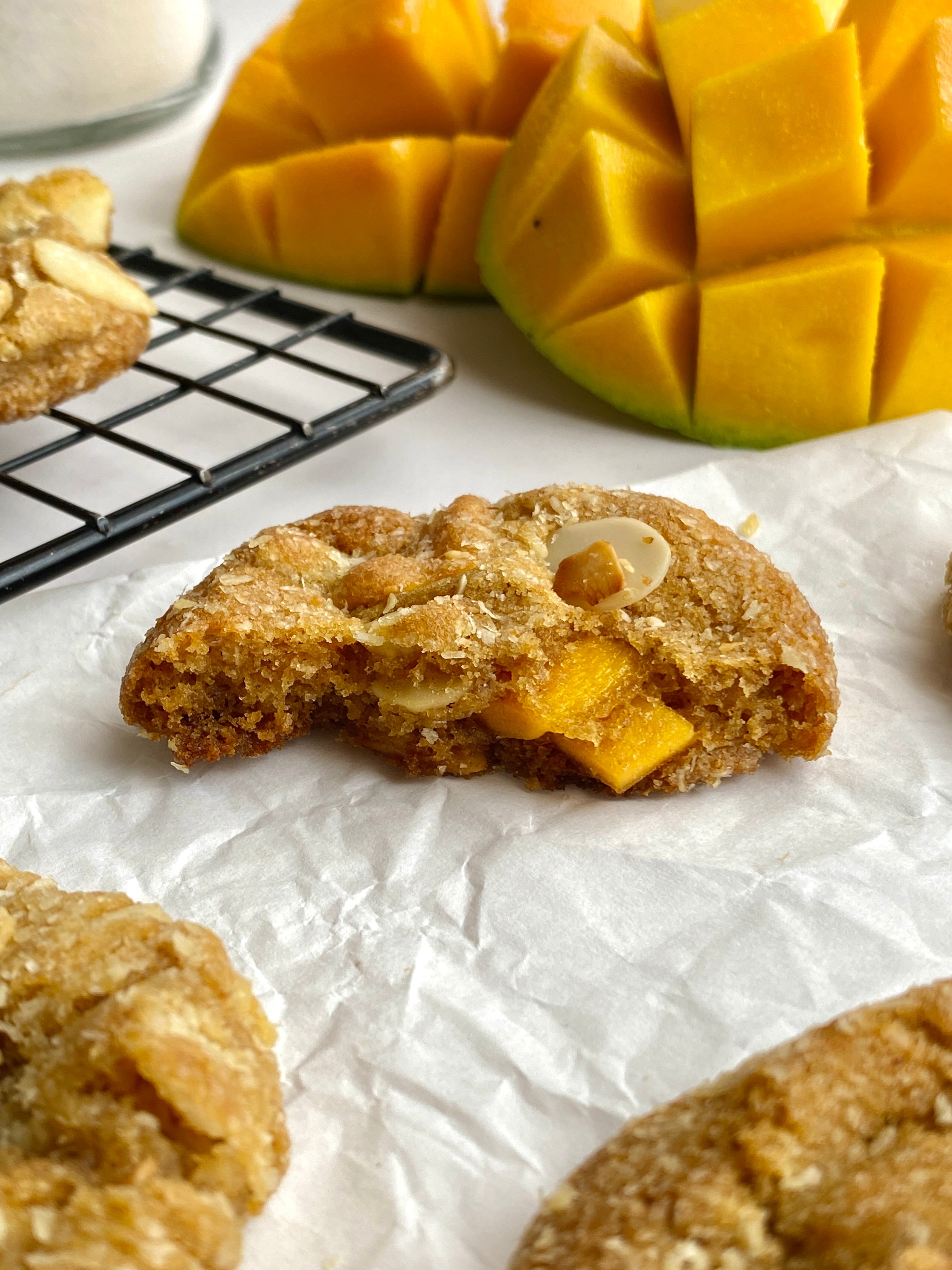 Tropical Delight | Mango, Almond, & Coconut Cookies (~20 cookies)
