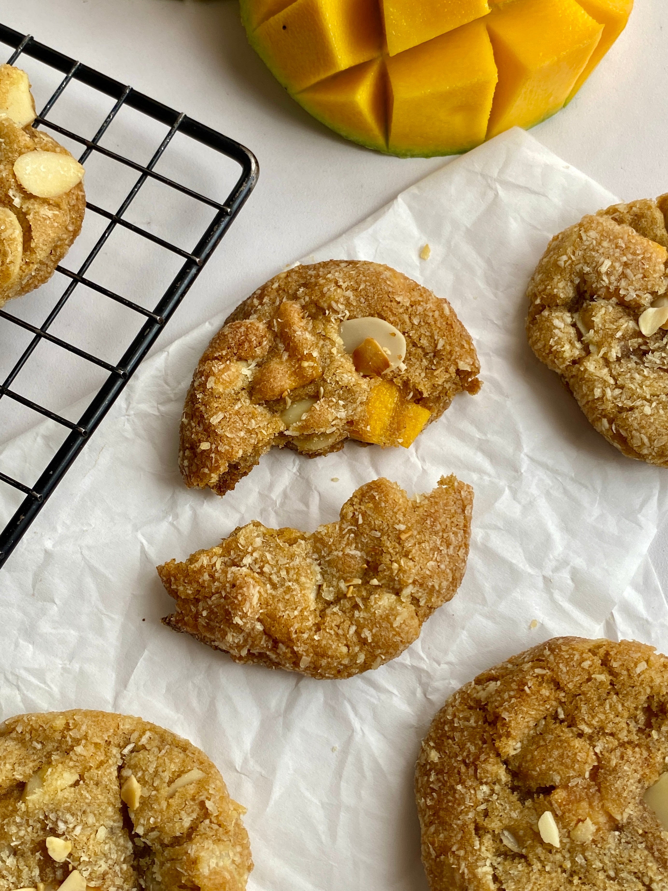 Tropical Delight | Mango, Almond, & Coconut Cookies (~20 cookies)