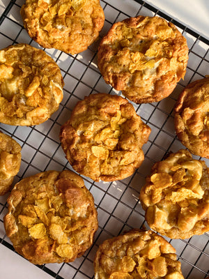 Corny Munchies | Cornflakes & Marshmallow Cookies (~20 cookies)