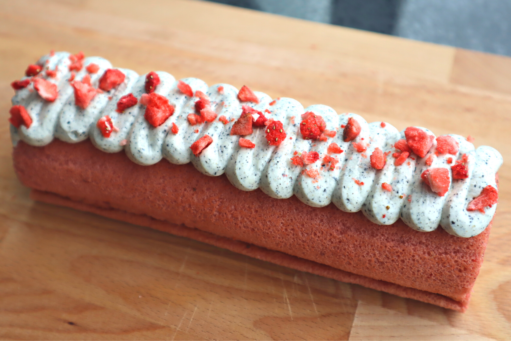 Strawberry Black-Sesame Swiss Roll | Baking Kit | makes 1 x 13" roll