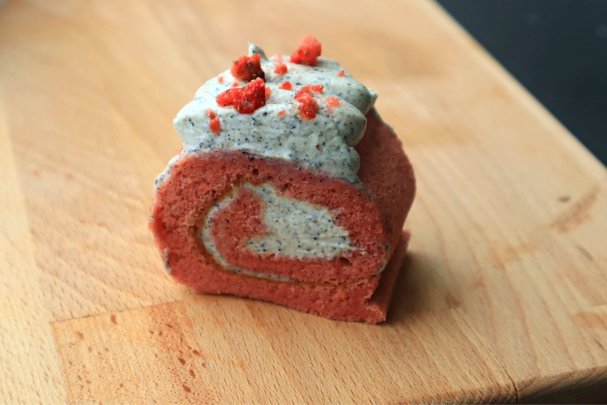 Strawberry Black-Sesame Swiss Roll | Baking Kit | makes 1 x 13" roll