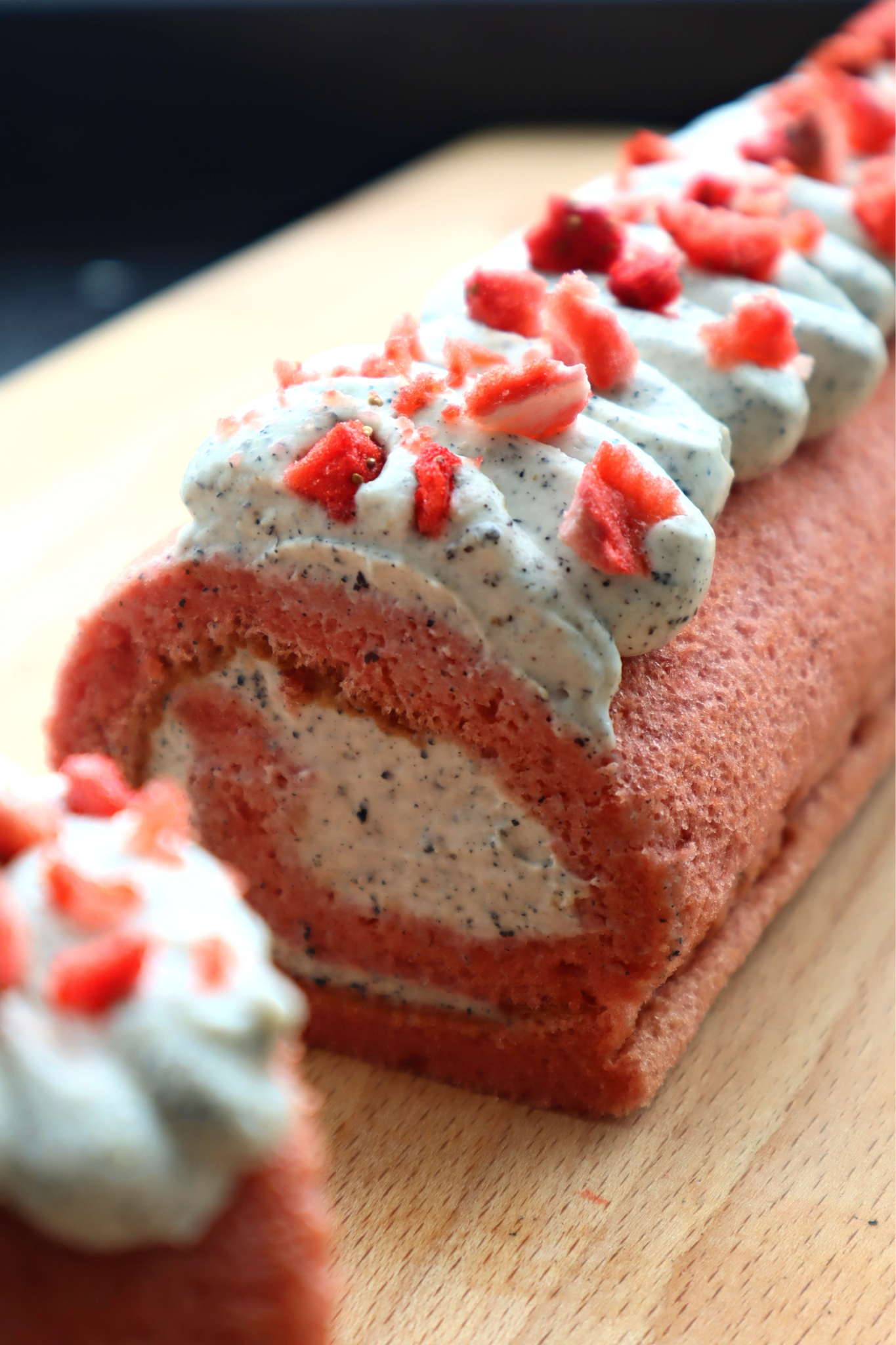 Strawberry Black-Sesame Swiss Roll | Baking Kit | makes 1 x 13" roll