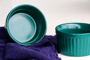 Teal Green Matte Ramekins (Set of 4)