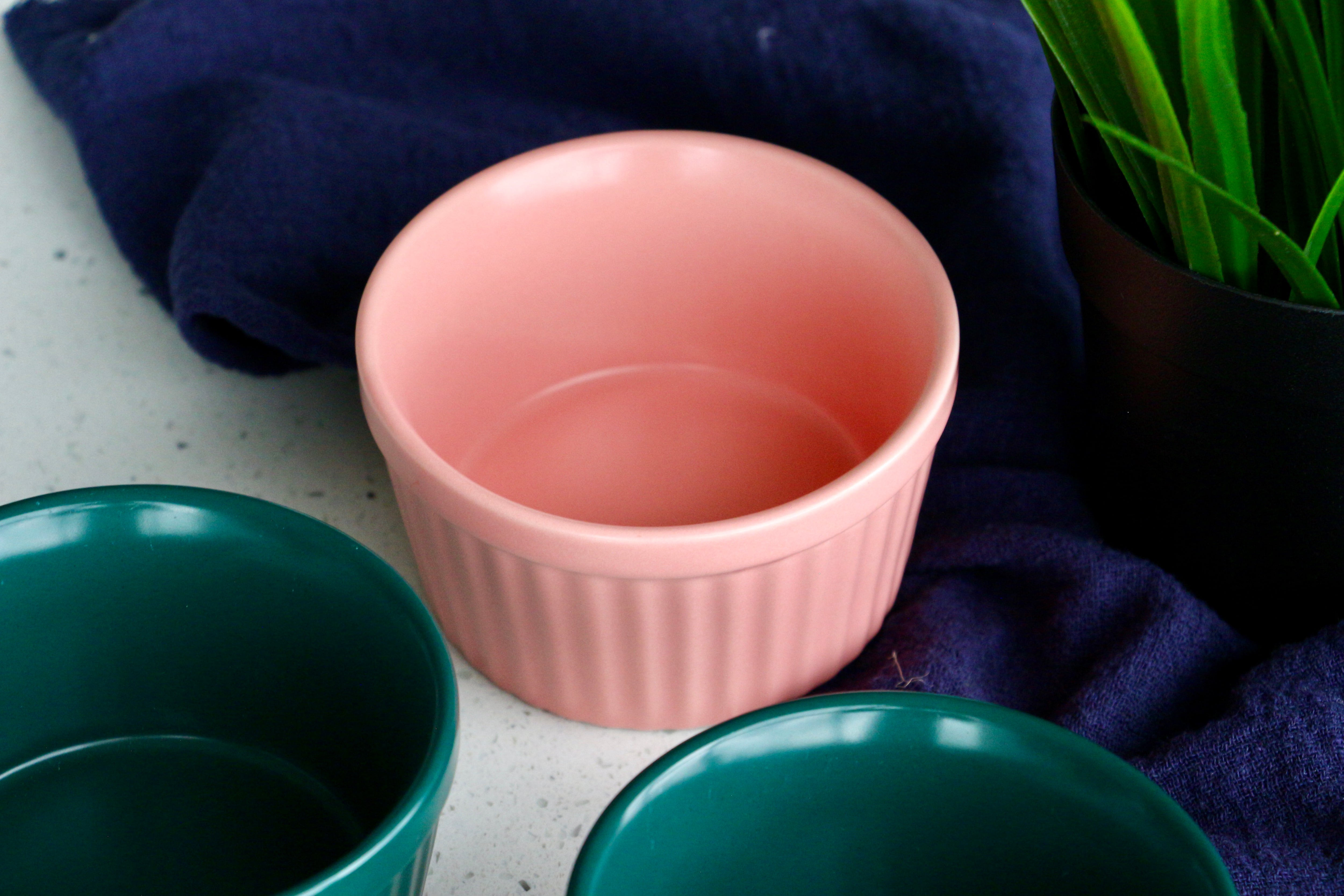 Teal Green Matte Ramekins (Set of 4)