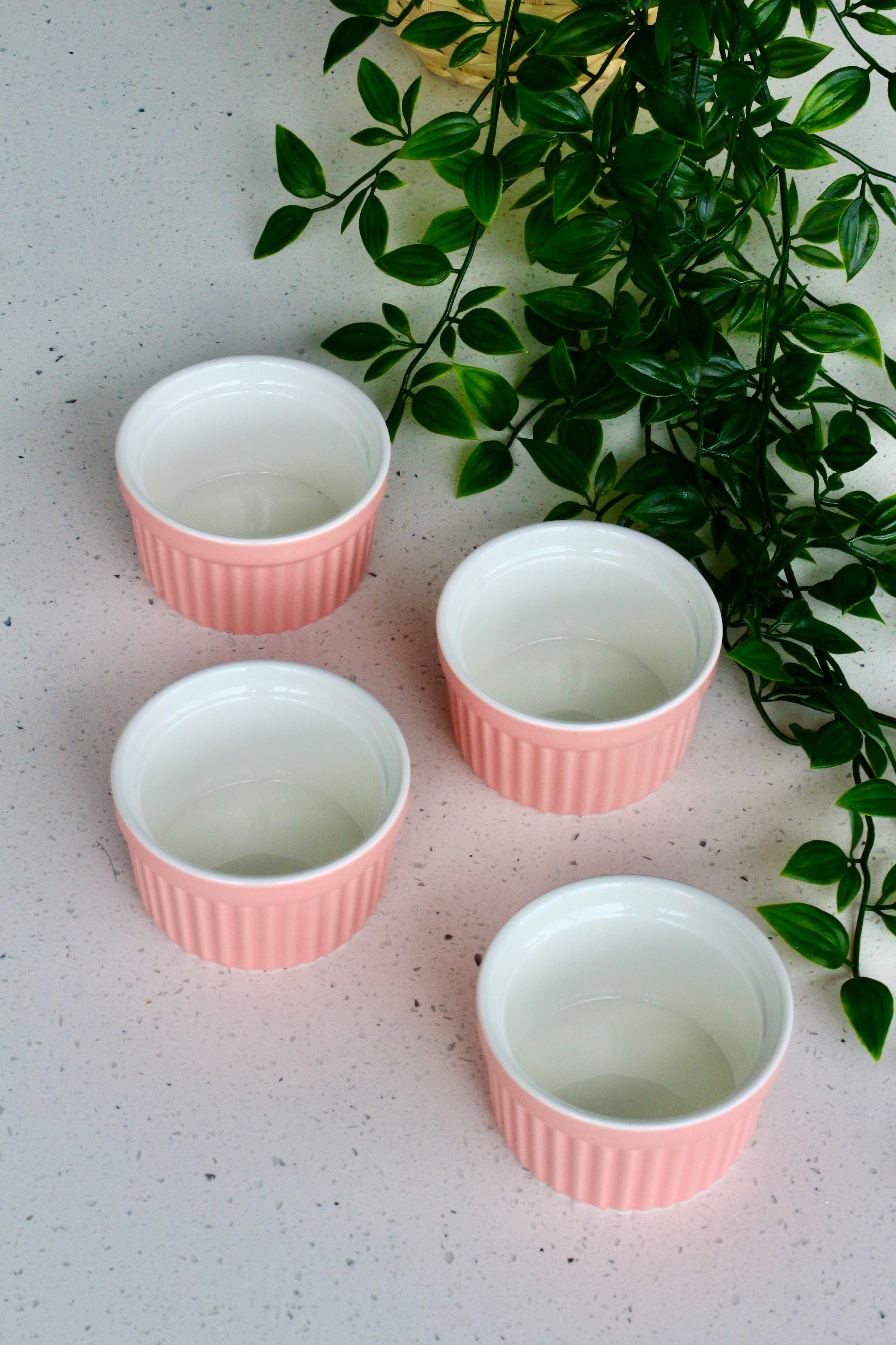 Glossy Baby Pink Ramekins (Set of 4)