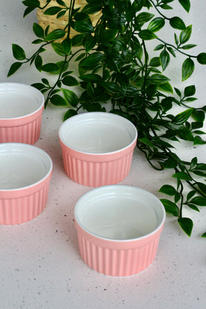 Glossy Baby Pink Ramekins (Set of 4)