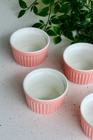 Glossy Baby Pink Ramekins (Set of 4)