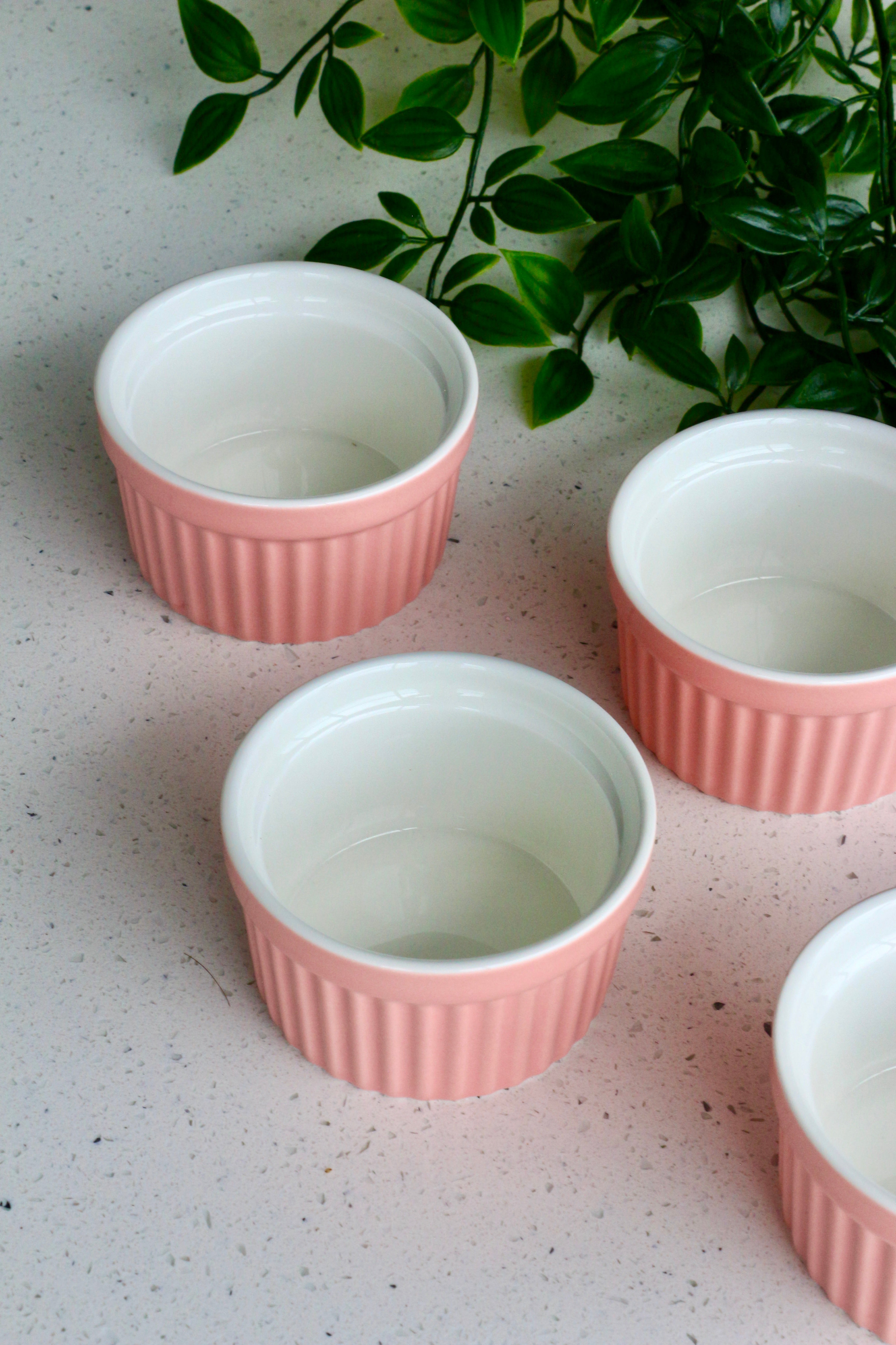 Glossy Baby Pink Ramekins (Set of 4)