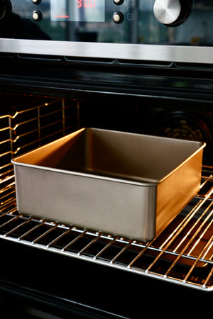 Nonstick Square Cake Pan (Gold)
