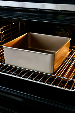 Nonstick Square Cake Pan (Gold)