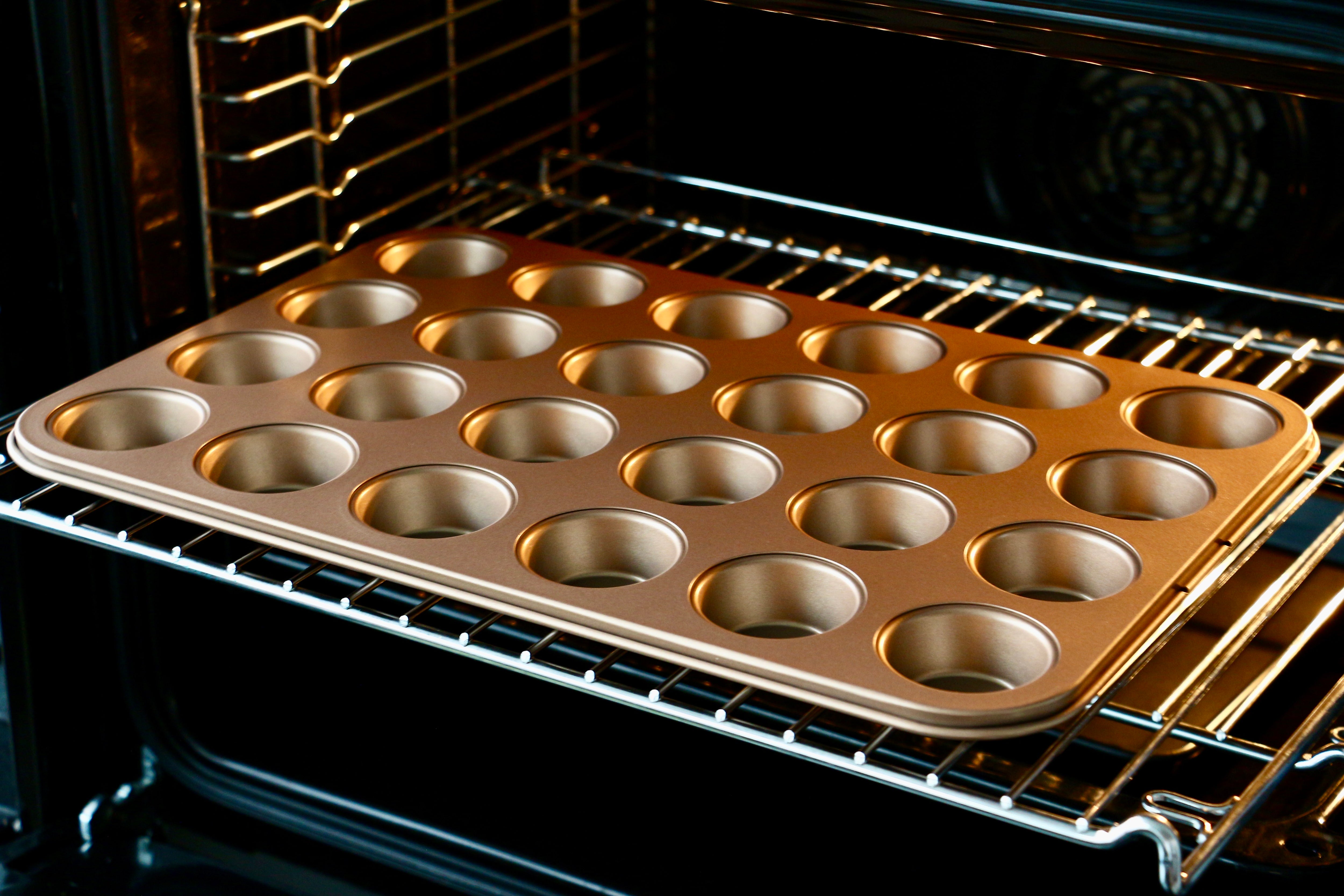24-Cup Nonstick Mini Muffin/Cupcake Pan (Gold)