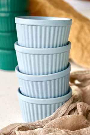 Baby Blue Matte Ramekins (Set of 4)