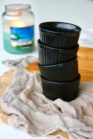 Midnight Black Matte Ramekins (Set of 4)