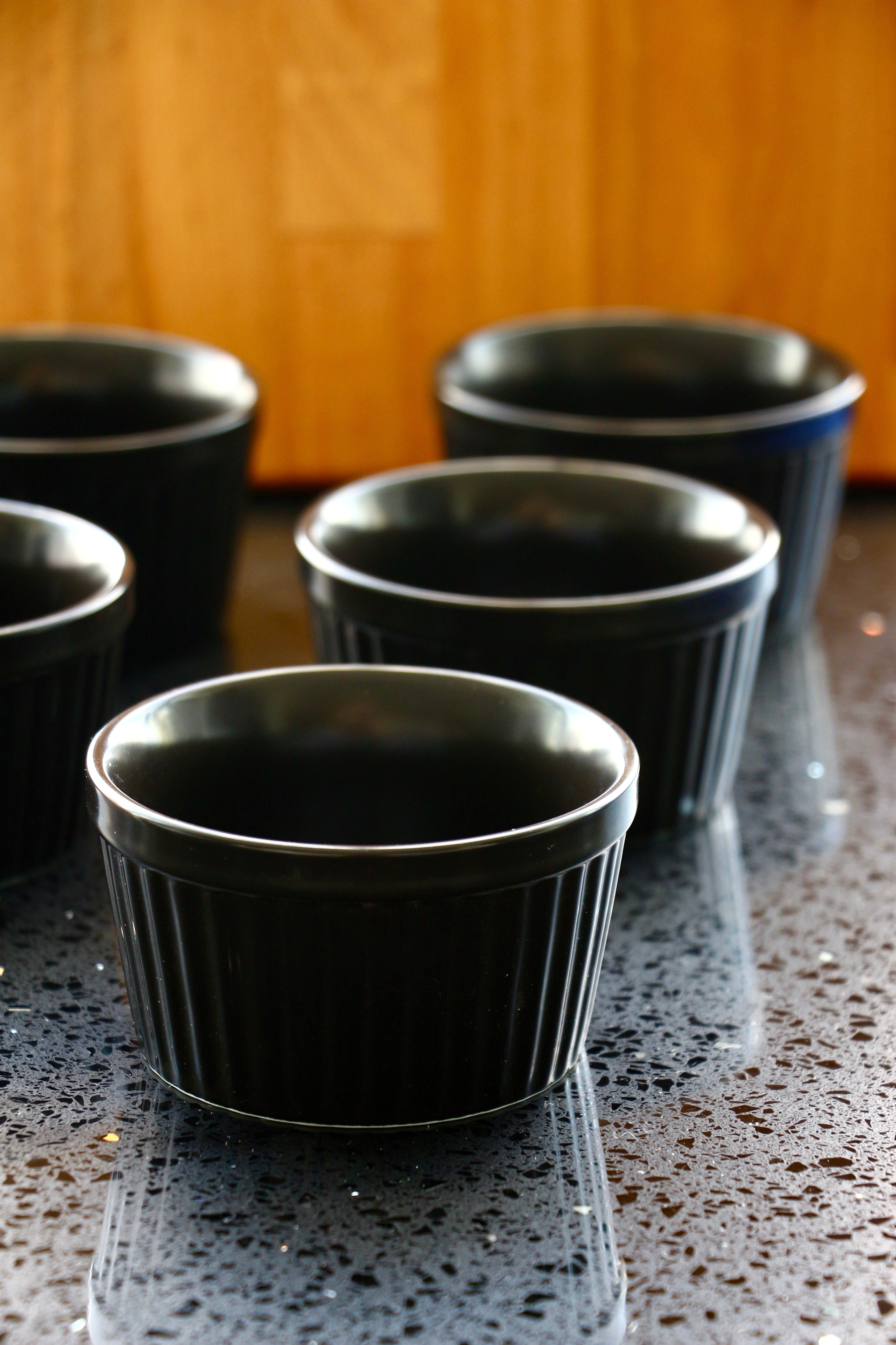 Midnight Black Matte Ramekins (Set of 4)