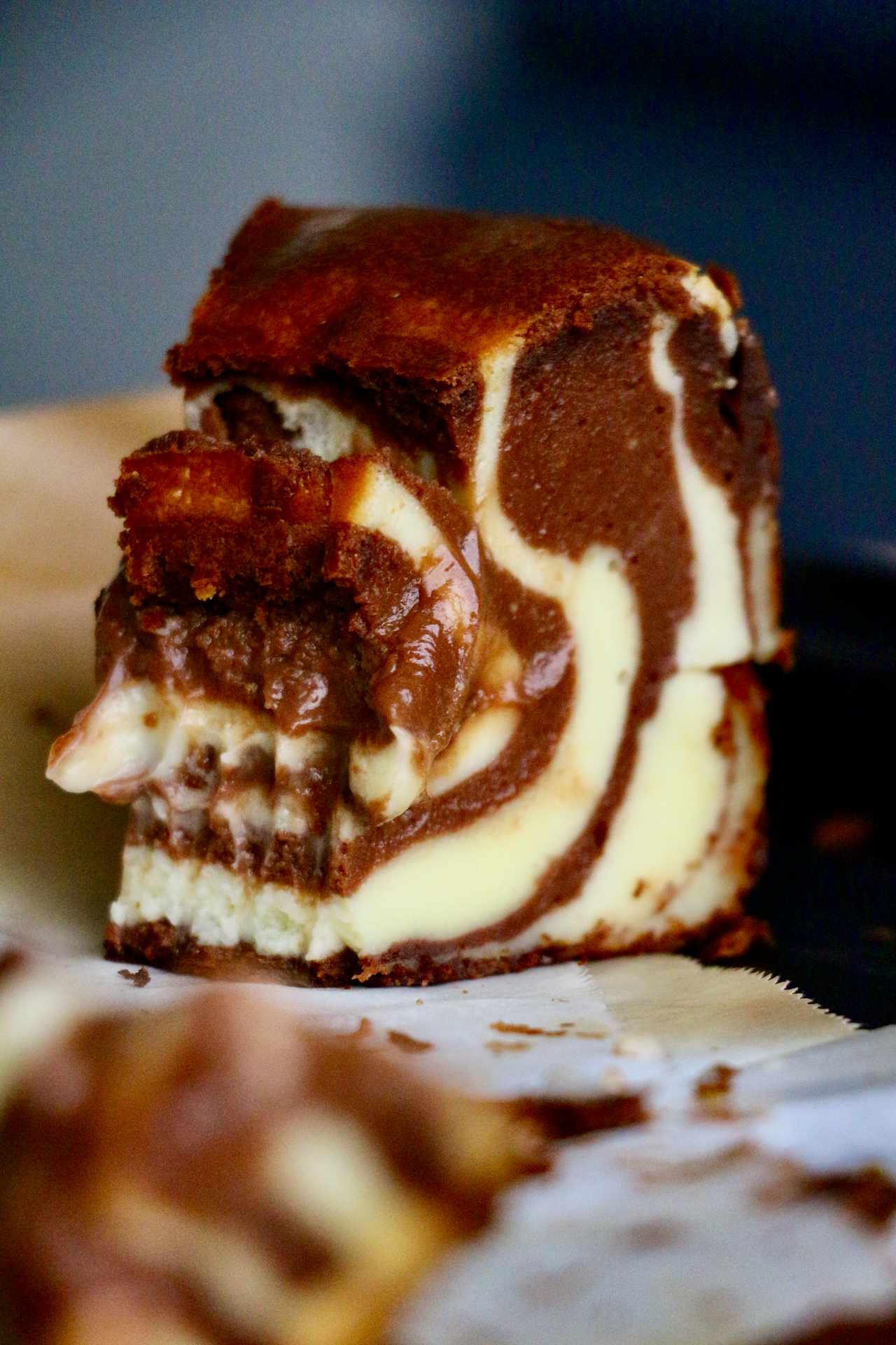 Belgian Dark Chocolate Marbled Basque Burnt Cheesecake | Baking Kit | makes 1x 7" cake