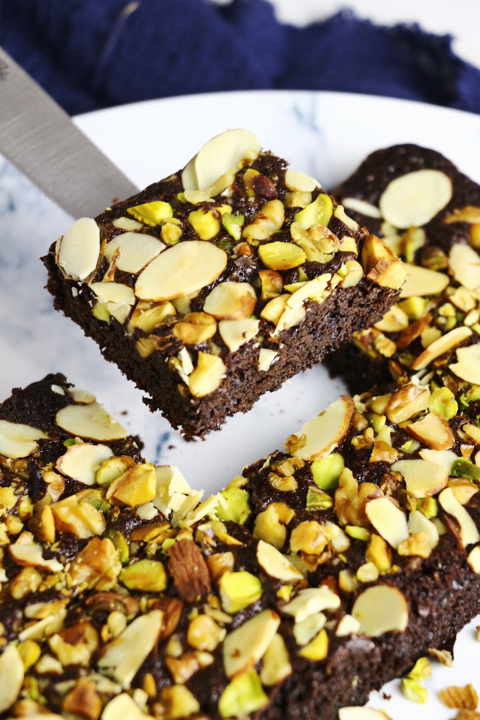 Absolutely Nuts! | Triple Nut Brownies (~16 slices)