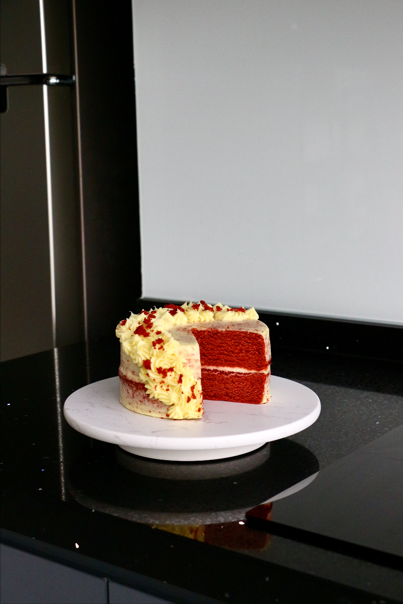 12" Dessert & Cake Turntable in Matte Marble