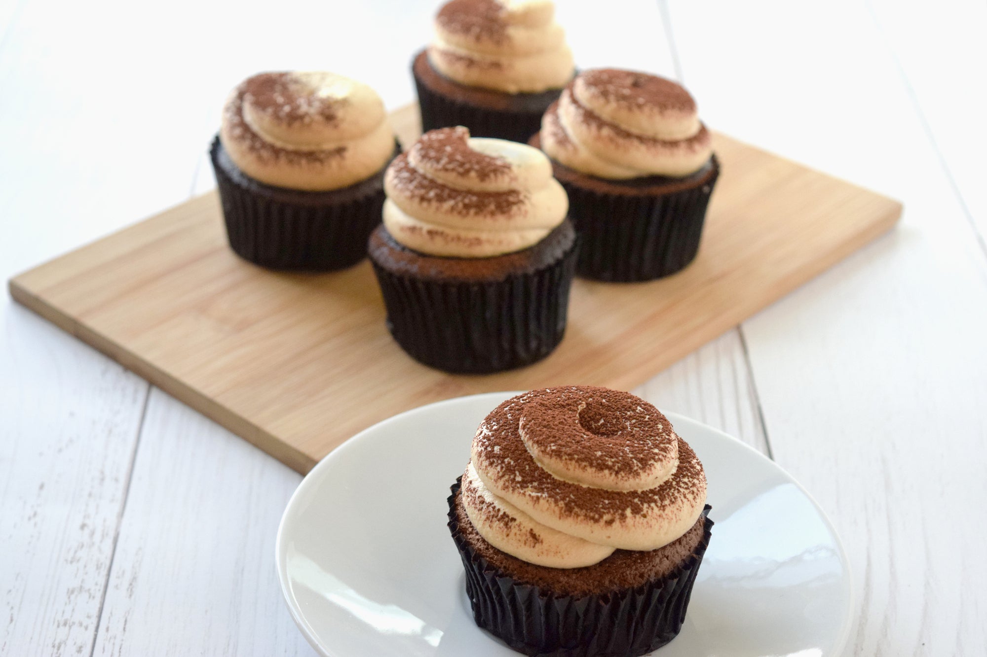 July's Kit: Eggless Chocolate Cupcakes with Coffee Whipped Topping