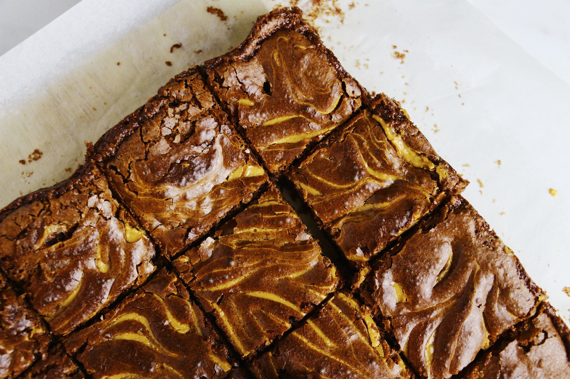 February's Kit: Peanut Butter Swirled Fudge Brownies