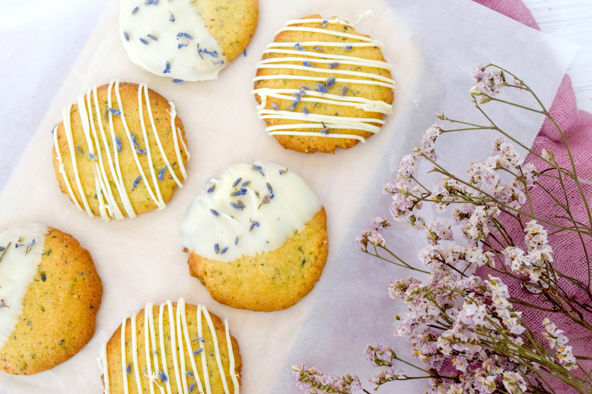 August's Kit: Lavender White Chocolate Cookies