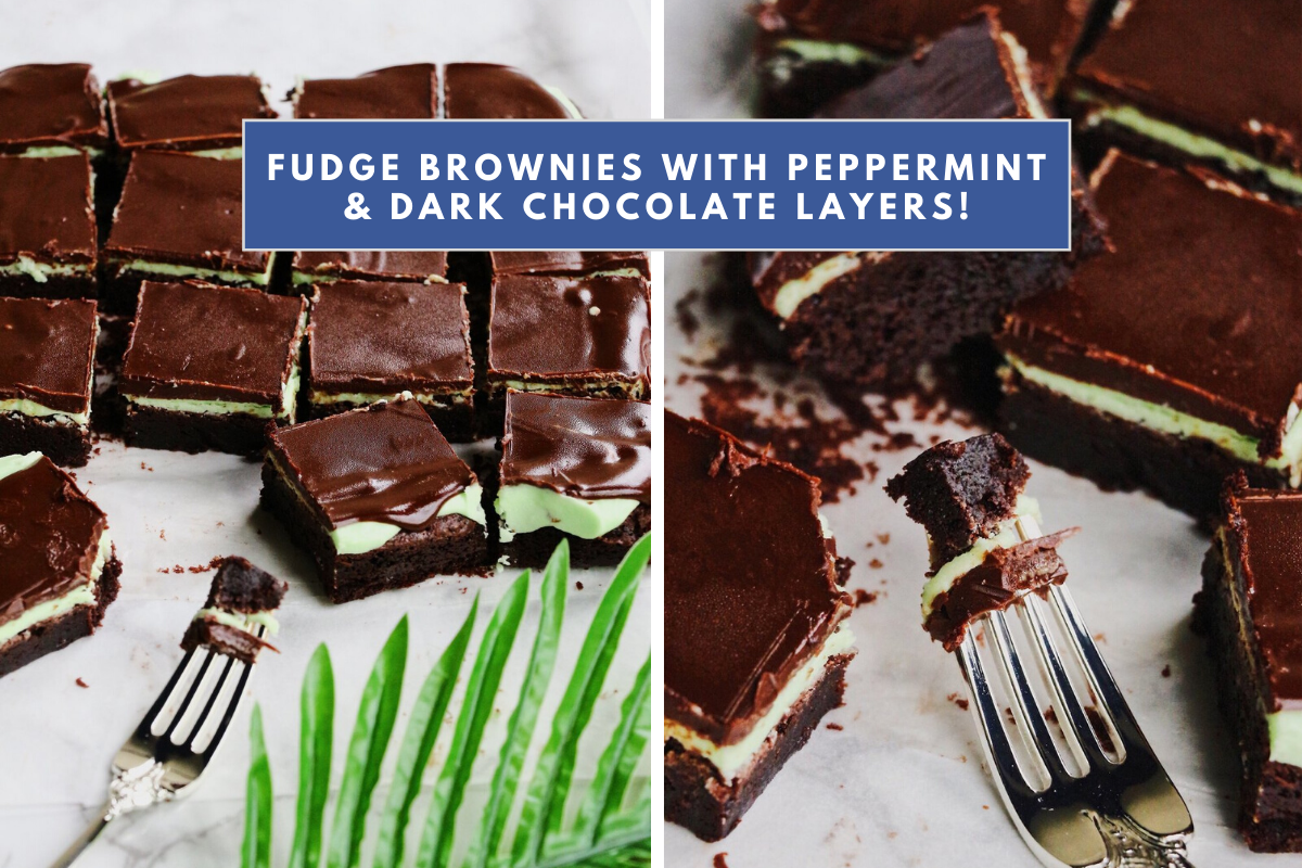 dark chocolate peppermint fudge brownies