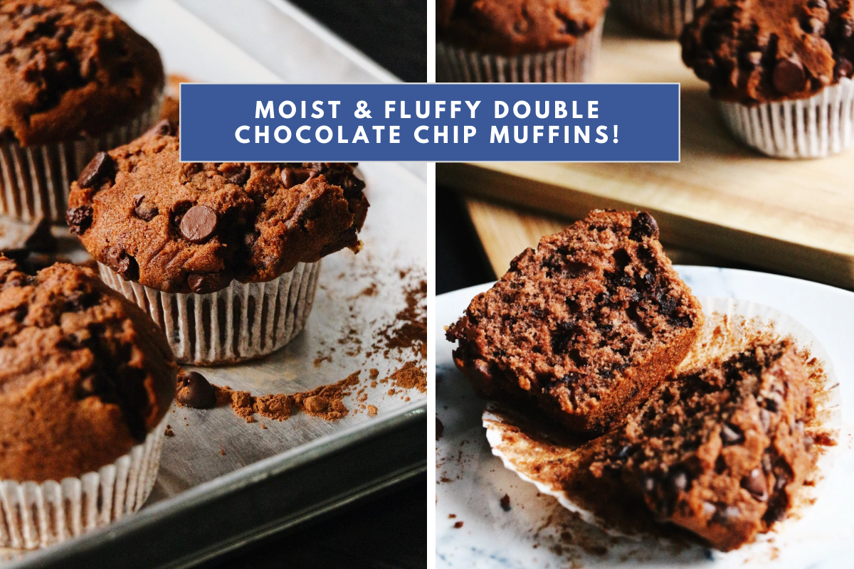 RECIPE: Our All-Time Favourite Double Chocolate Chip Muffin Recipe [Video Tutorial Included]