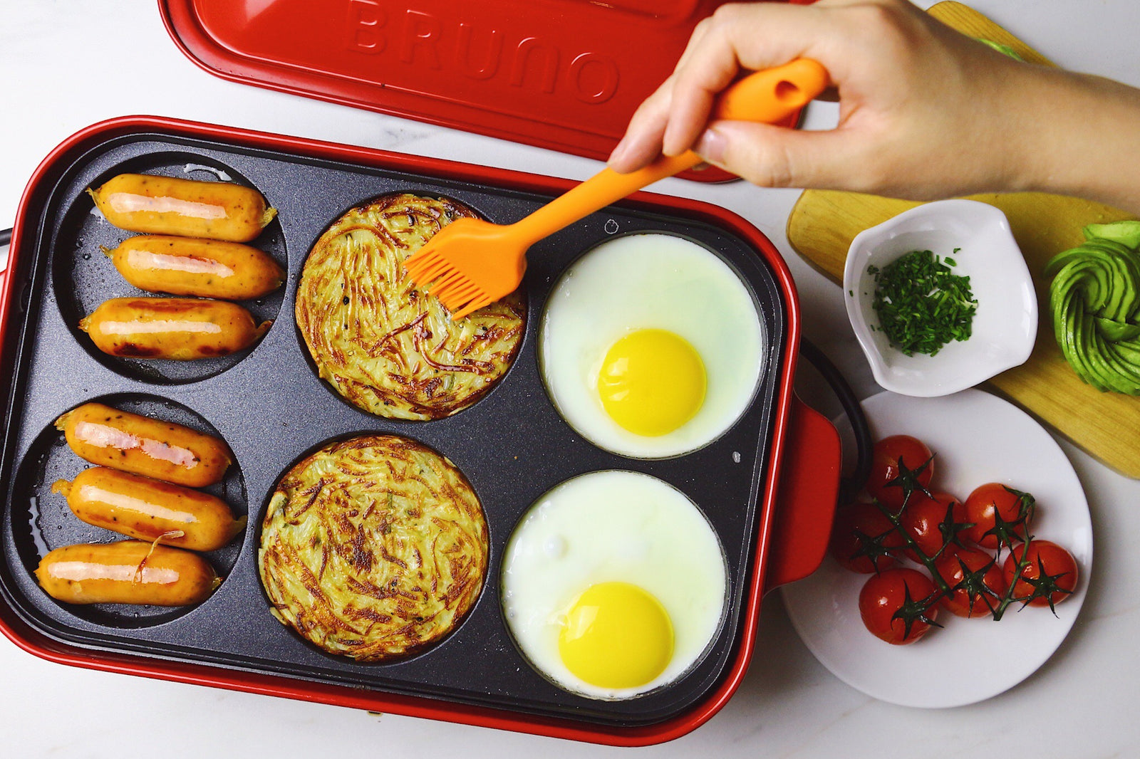 Mini Pancake Griddle Cast Iron Skillet Eggs Divided Fried Molds