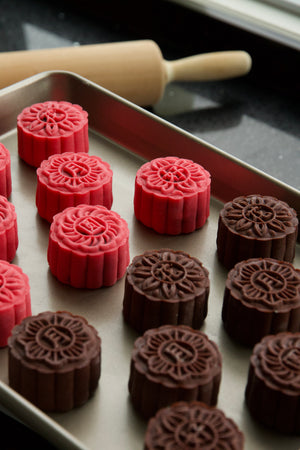 Moonlight O' Choc | Makes ~32x No-Bake Snowskin Mooncakes | Strawberry Cocoa Crisp | Cookies & Cream