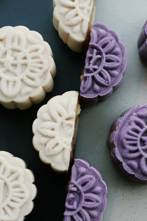 Pursuit Of Mooncake | Makes ~32x No-Bake Snowskin Mooncakes | Osmanthus Citrus Almond | Purple Yam Black Sesame Walnut