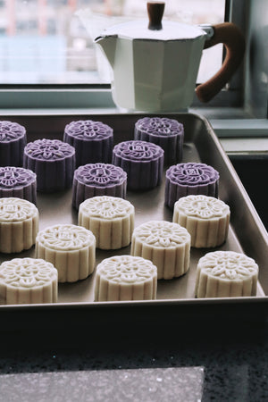 Pursuit Of Mooncake | Makes ~32x No-Bake Snowskin Mooncakes | Osmanthus Citrus Almond | Purple Yam Black Sesame Walnut