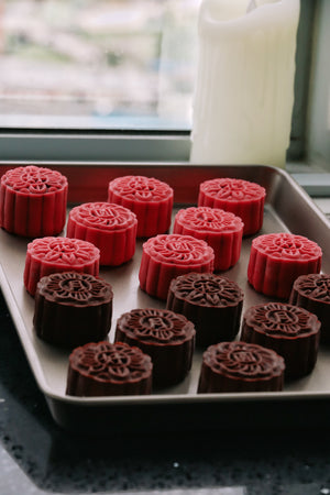 Moonlight O' Choc | Makes ~32x No-Bake Snowskin Mooncakes | Strawberry Cocoa Crisp | Cookies & Cream