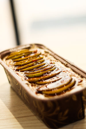 Apples, Spice, And Everything Nice | Apple, Cinnamon, Walnut Loaf Cakes (makes ~2x medium loaf cakes)