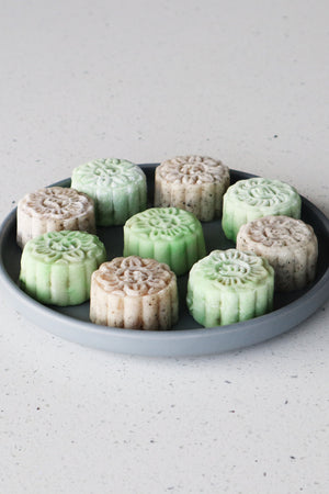 Autumn Tea-Light | Makes ~36x No-Bake Snowskin Mooncakes | Onde Onde Mooncakes & Honey Osmanthus w/ Almond Mooncakes