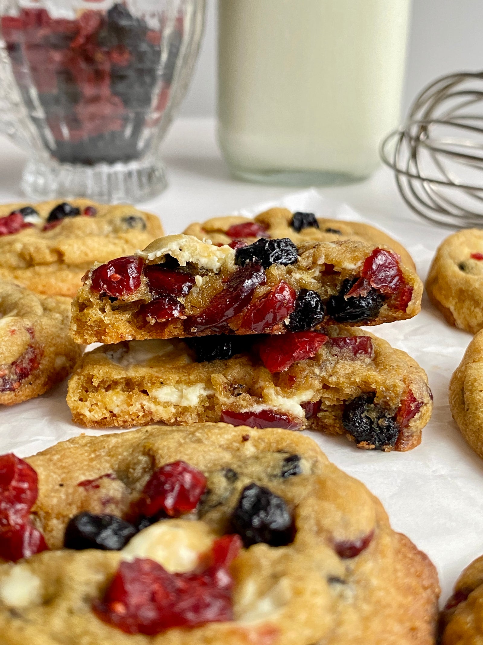 Berry Bliss | Blueberries, Cranberries, & White Chocolate Cookies (~20 cookies)