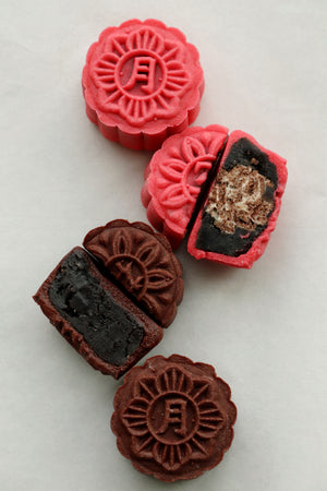 Moonlight O' Choc | Makes ~32x No-Bake Snowskin Mooncakes | Strawberry Cocoa Crisp | Cookies & Cream