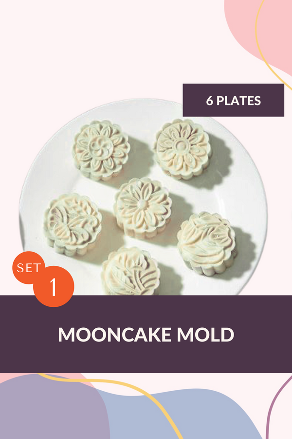 Mooncake Mold, Assorted (50g–60g, 6 Designs) | Bakestarters