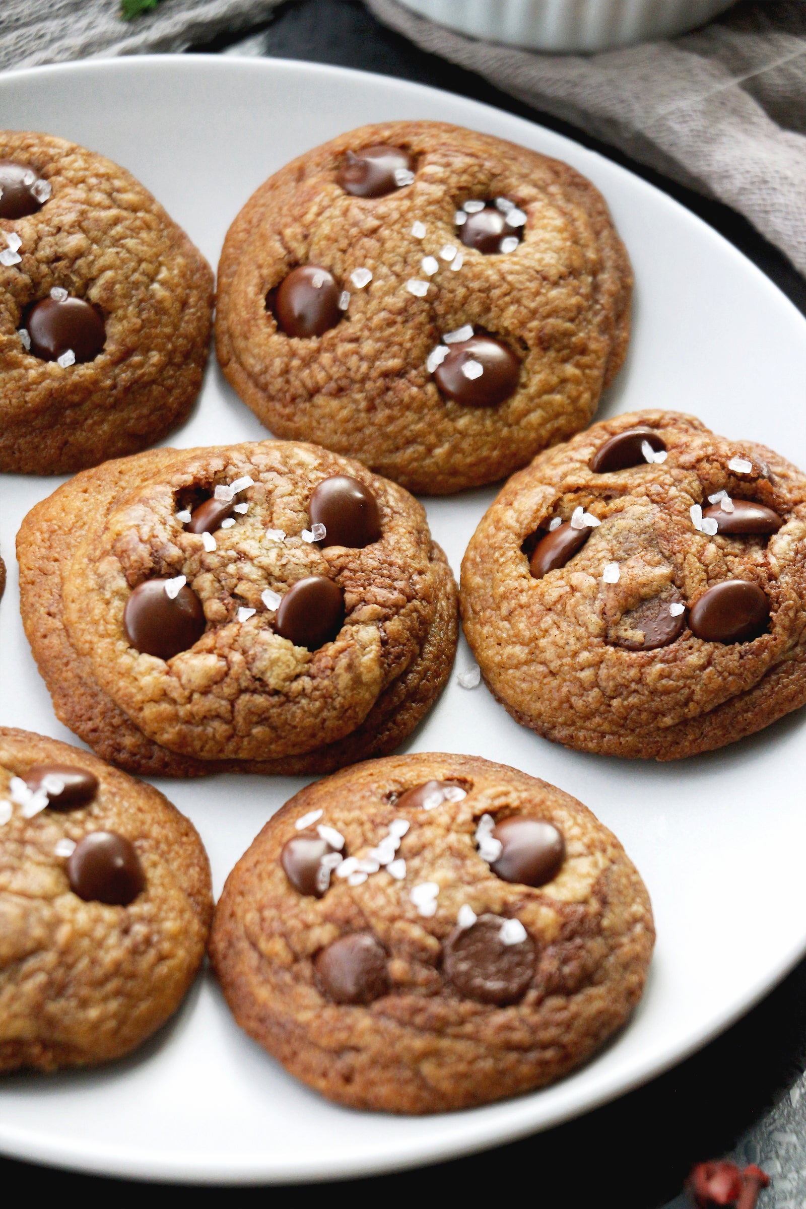 Surfer Sel | Double Dark Chocolate Sea Salt Cookies (~24 cookies)