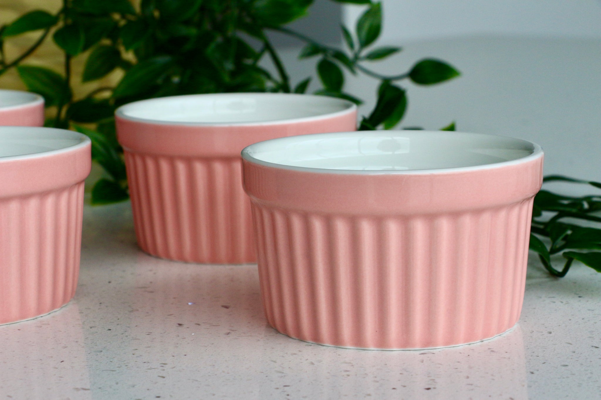Kids Ramekins Glossy Baby Pink Ramekins (Set of 4) | Bakestarters