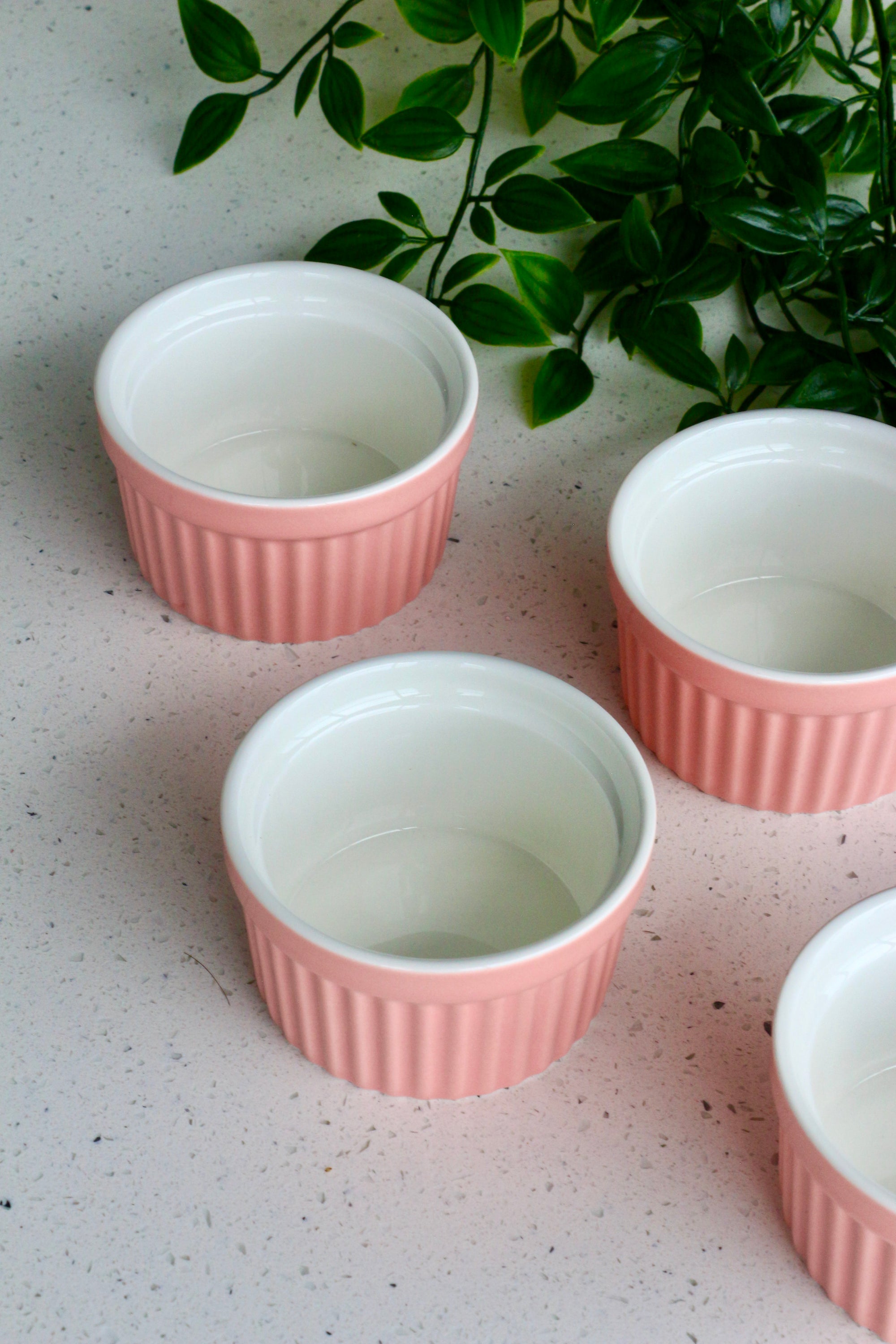 Kids Ramekins Glossy Baby Pink Ramekins (Set of 4) | Bakestarters