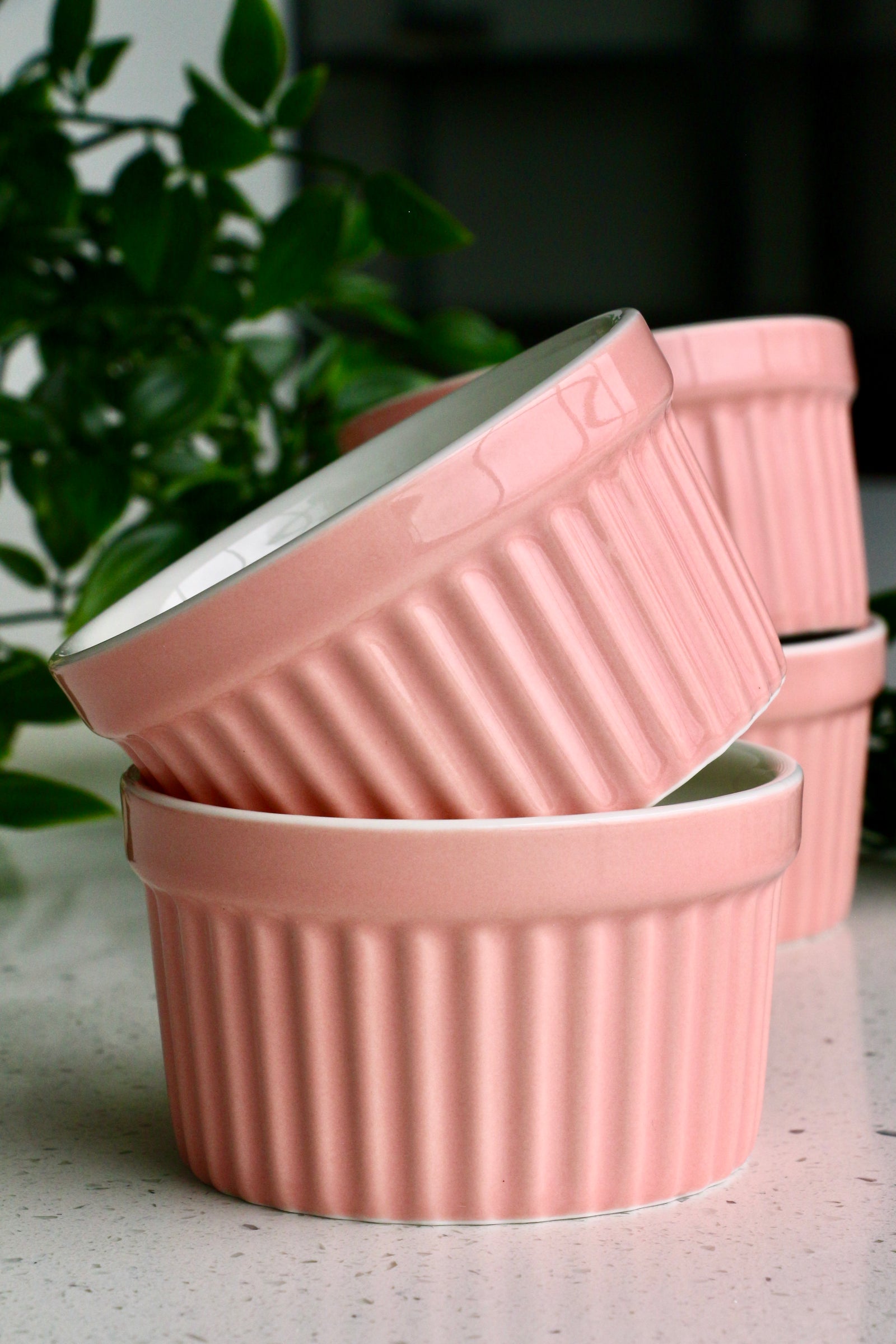 Glossy Baby Pink Ramekins (Set of 4)
