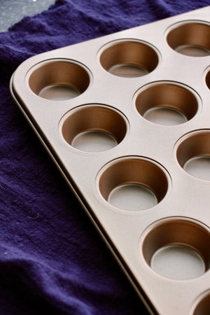24-Cup Nonstick Mini Muffin/Cupcake Pan (Gold)