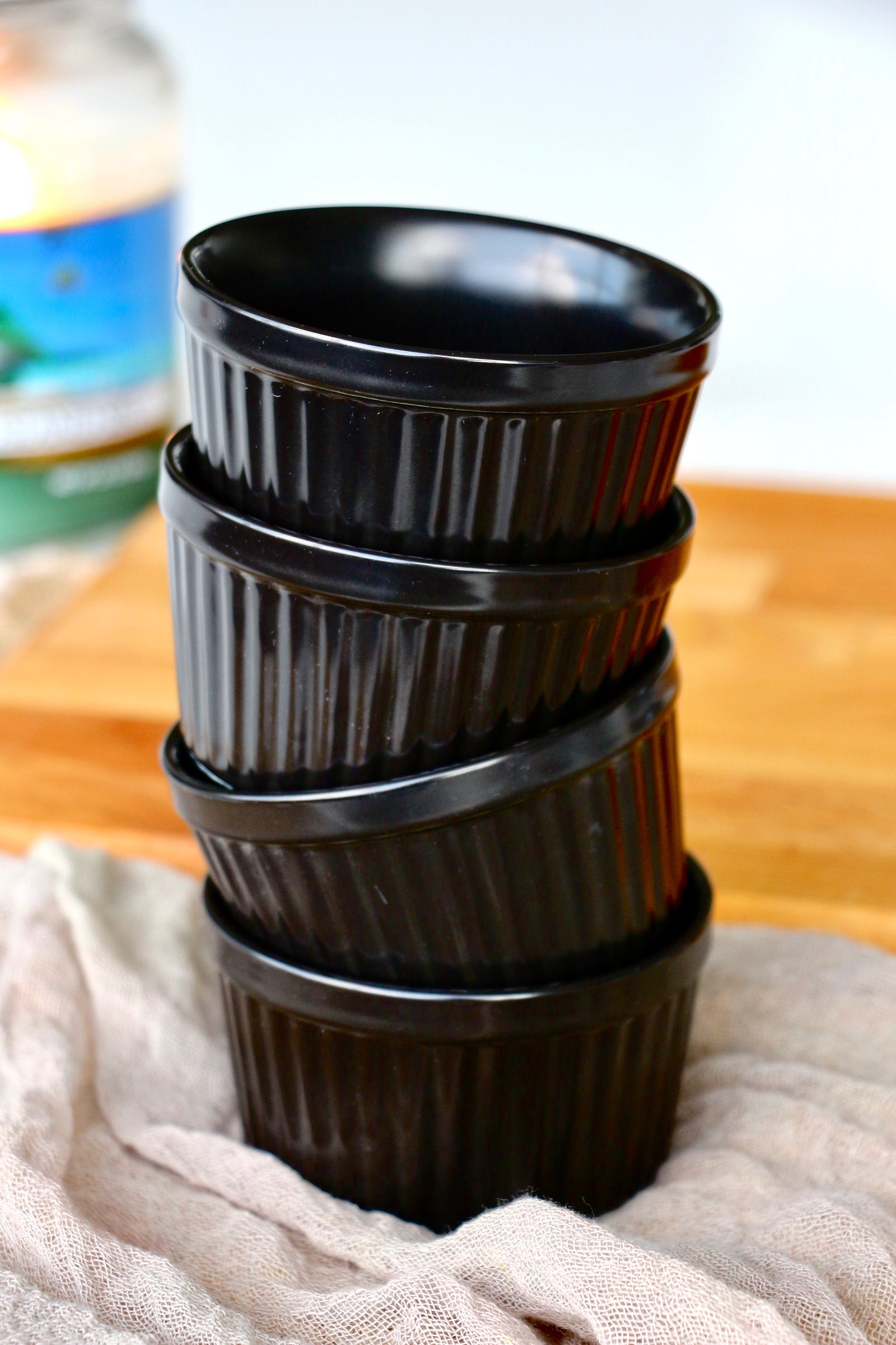 Midnight Black Matte Ramekins (Set of 4)
