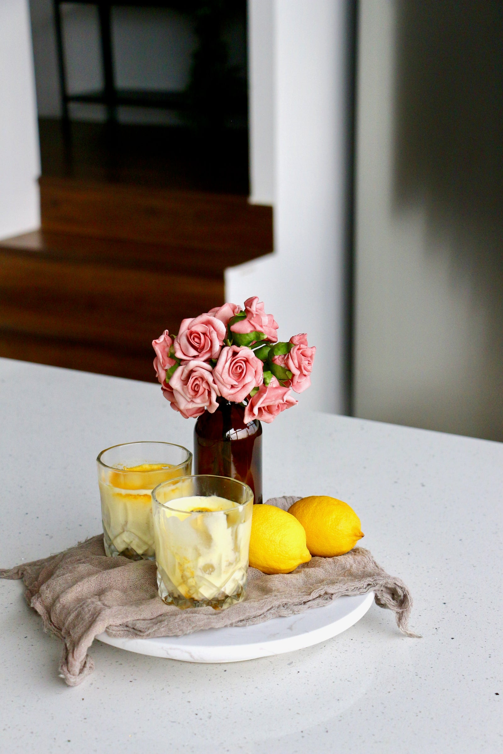 12" Dessert & Cake Turntable in Matte Marble