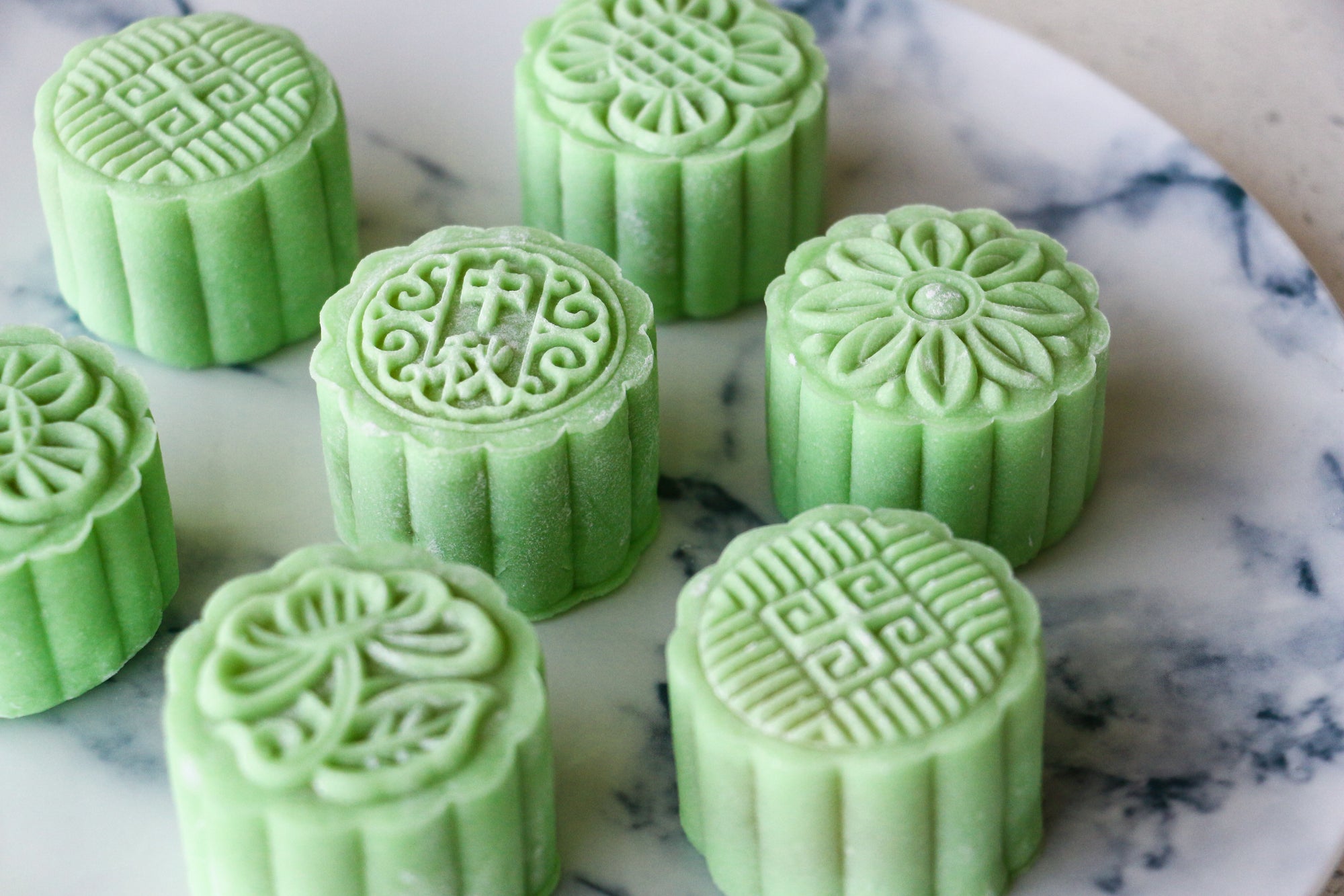 Autumn Tea-Light | Makes ~36x No-Bake Snowskin Mooncakes | Onde Onde Mooncakes & Honey Osmanthus w/ Almond Mooncakes