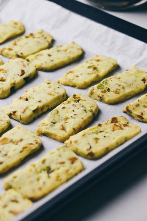 Chunky Pistachio | Pistachio Shortbread Cookies (~35 cookies)