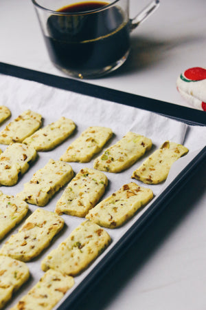 Chunky Pistachio | Pistachio Shortbread Cookies (~35 cookies)